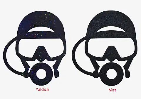 Dalgıç Figürlü  Yapışkanlı Duvar Süsü