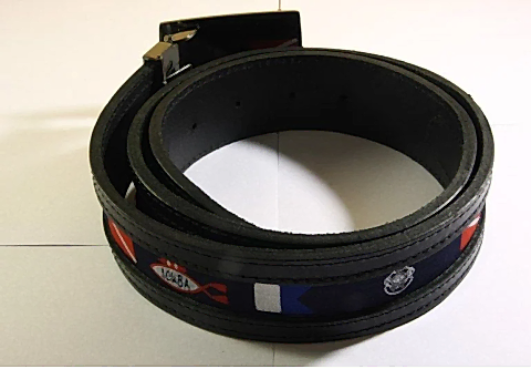 Scuba Siyah Deri Kemer-Çizgili D1 Toka