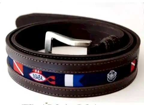 Scuba Kahverengi Deri Kemer-Klasik Toka